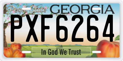 GA license plate PXF6264