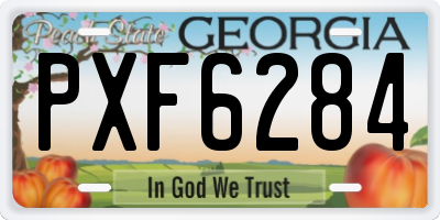 GA license plate PXF6284