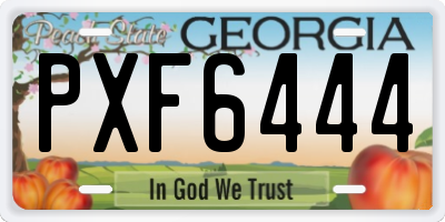 GA license plate PXF6444