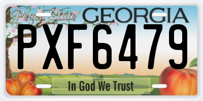 GA license plate PXF6479