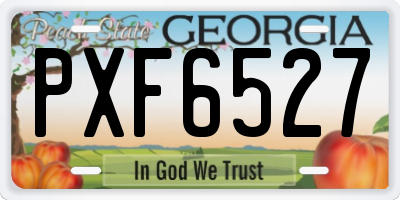 GA license plate PXF6527