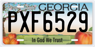 GA license plate PXF6529