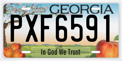 GA license plate PXF6591