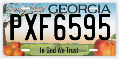 GA license plate PXF6595