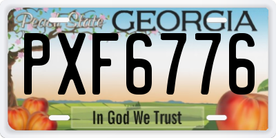 GA license plate PXF6776