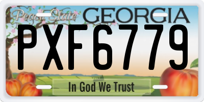 GA license plate PXF6779