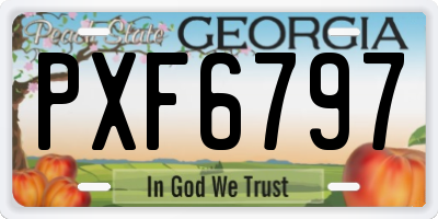 GA license plate PXF6797