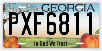 GA license plate PXF6811