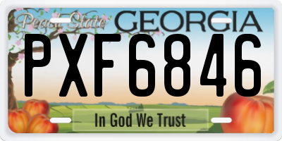 GA license plate PXF6846