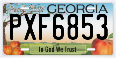 GA license plate PXF6853