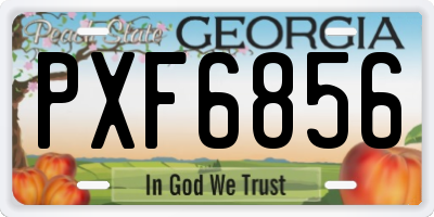 GA license plate PXF6856