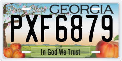 GA license plate PXF6879