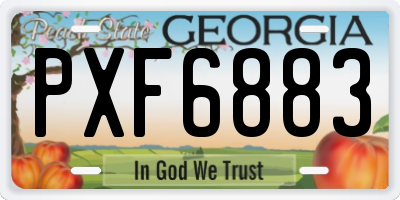 GA license plate PXF6883
