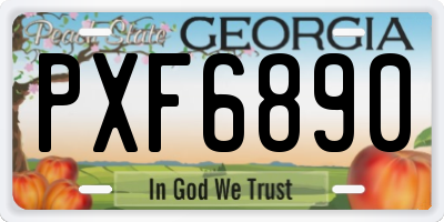 GA license plate PXF6890