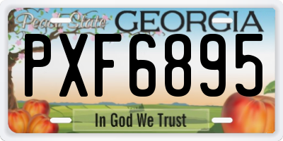 GA license plate PXF6895