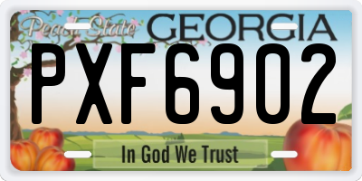 GA license plate PXF6902
