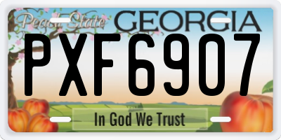 GA license plate PXF6907
