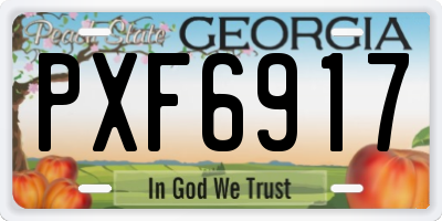 GA license plate PXF6917