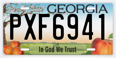 GA license plate PXF6941