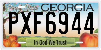 GA license plate PXF6944