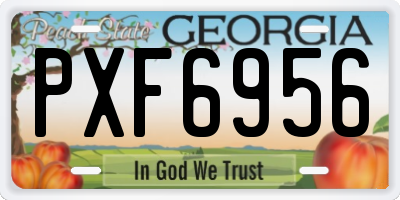 GA license plate PXF6956