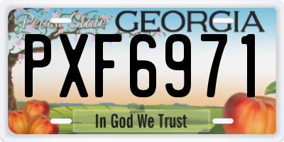GA license plate PXF6971