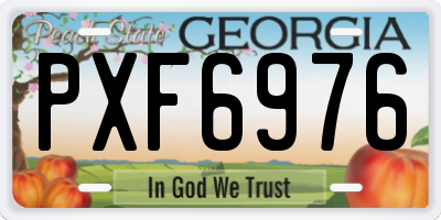 GA license plate PXF6976