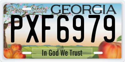 GA license plate PXF6979