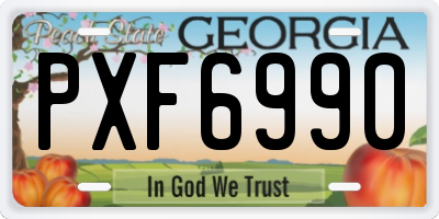 GA license plate PXF6990