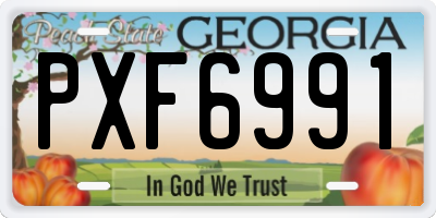 GA license plate PXF6991