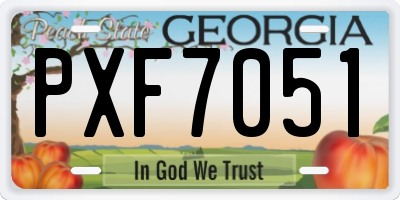 GA license plate PXF7051