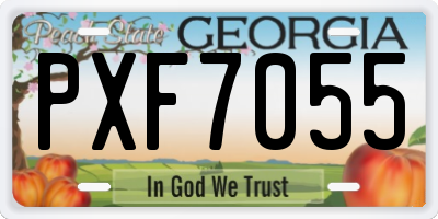 GA license plate PXF7055