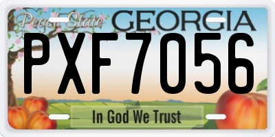 GA license plate PXF7056