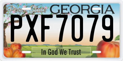 GA license plate PXF7079