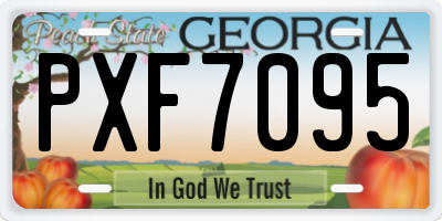 GA license plate PXF7095