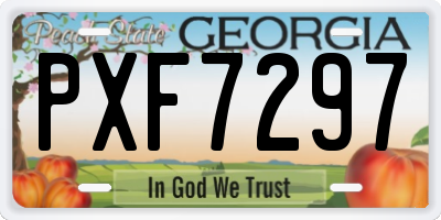 GA license plate PXF7297