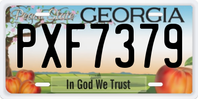 GA license plate PXF7379