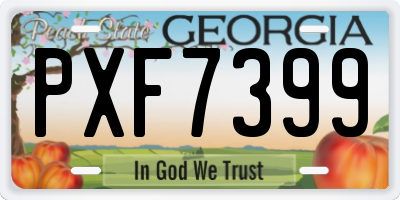 GA license plate PXF7399