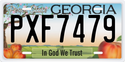 GA license plate PXF7479