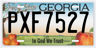 GA license plate PXF7527