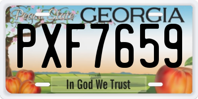 GA license plate PXF7659