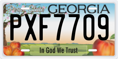 GA license plate PXF7709