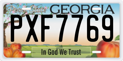GA license plate PXF7769