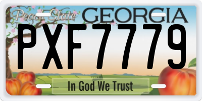GA license plate PXF7779