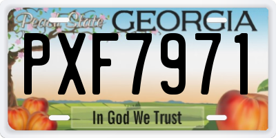 GA license plate PXF7971