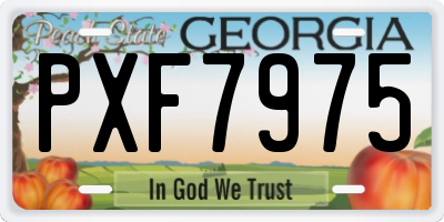 GA license plate PXF7975