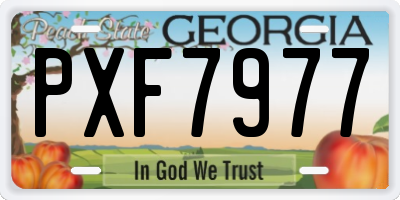 GA license plate PXF7977