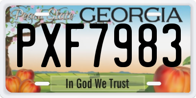 GA license plate PXF7983