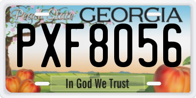 GA license plate PXF8056