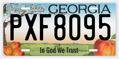 GA license plate PXF8095